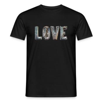 Disco Love - Men's T-Shirt - black - Front - AI Model Male 178 light (178cm)