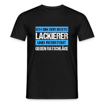 Peintre résistant - T-shirt homme - noir - Devant - AI Model Male 178 light (178cm)