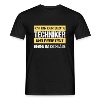 Technicien résistant - T-shirt homme - noir - Devant - AI Model Male 178 light (178cm)