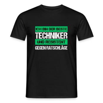 Technicien résistant - T-shirt homme - noir - Devant - AI Model Male 178 light (178cm)