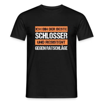 Serrurier résistant - T-shirt homme - noir - Devant - AI Model Male 178 light (178cm)