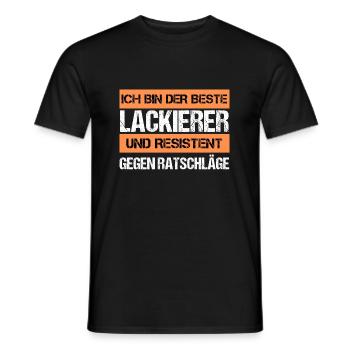 Peintre résistant - T-shirt homme - noir - Devant - AI Model Male 178 light (178cm)