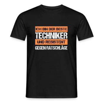 Technicien résistant - T-shirt homme - noir - Devant - AI Model Male 178 light (178cm)