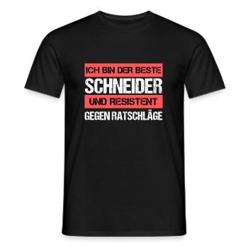 Resistenter Schneider - Männer T-Shirt - Schwarz - Vorne - AI Model Male 178 light (178cm)