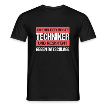 Technicien résistant - T-shirt homme - noir - Devant - AI Model Male 178 light (178cm)