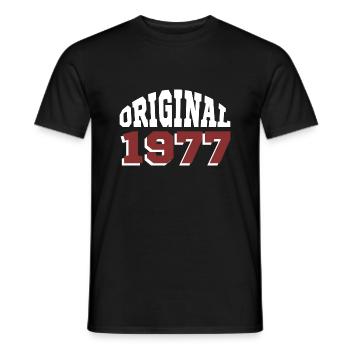 Original 1977 - Men's T-Shirt - black - Front - AI Model Male 178 light (178cm)