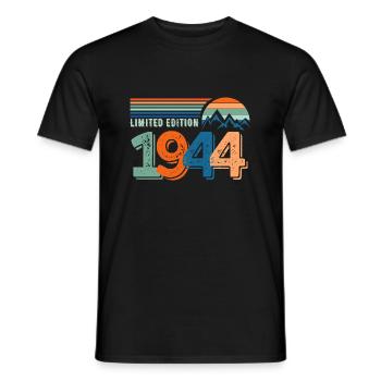 Limitierte Auflage 1944 - Männer T-Shirt - Schwarz - Vorne - AI Model Male 178 light (178cm)