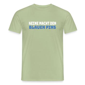 keine Macht den blauen Pins - Männer T-Shirt - Sage - Vorne - AI Model Male 178 light (178cm)