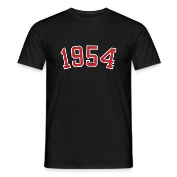 Sport birth year 1954 - Men's T-Shirt - black - Front - AI Model Male 178 light (178cm)