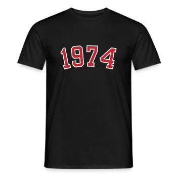 Jahrgang Sport 1974 - Männer T-Shirt - Schwarz - Vorne - AI Model Male 178 light (178cm)