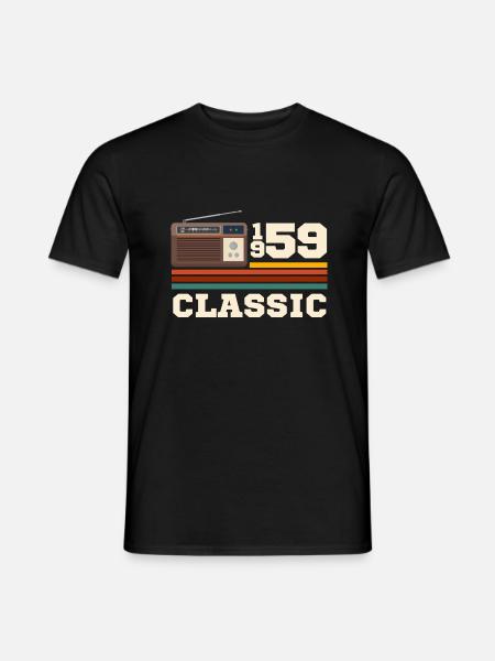 Jubiläum 1959 Retro-Klassiker - Männer T-Shirt - Schwarz