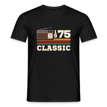 Anniversary 1975 retro classic - Men's T-Shirt - black - Front - AI Model Male 178 light (178cm)