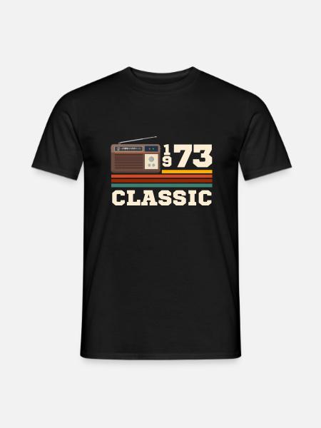 Anniversary 1973 retro classic - Men's T-Shirt - black
