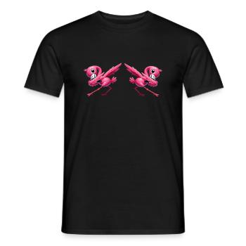 Tampon Flamant 2 - T-shirt homme - noir - Devant - AI Model Male 178 light (178cm)