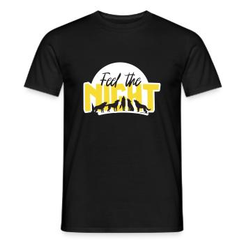 Fühle die Nacht - Vektor - Männer T-Shirt - Schwarz - Vorne - AI Model Male 178 light (178cm)