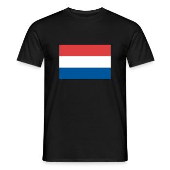 Pays-Bas - T-shirt homme - noir - Devant - AI Model Male 178 light (178cm)