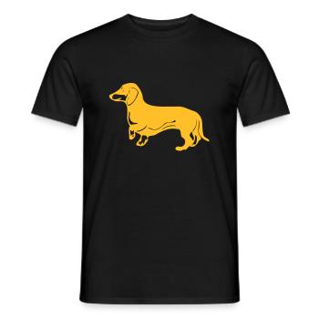 teckel - T-shirt homme - noir - Devant - AI Model Male 178 light (178cm)