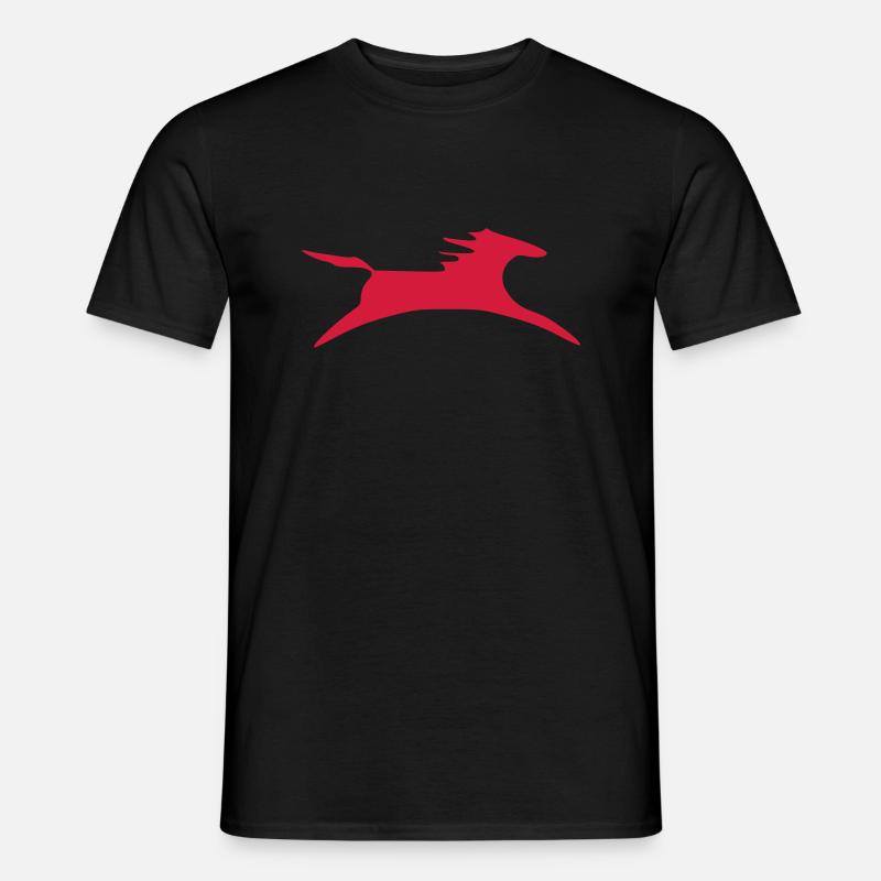 petroglyphe pferd vektor - Männer T-Shirt - Schwarz