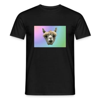 boîte à lunch lama - T-shirt homme - noir - Devant - AI Model Male 178 light (178cm)