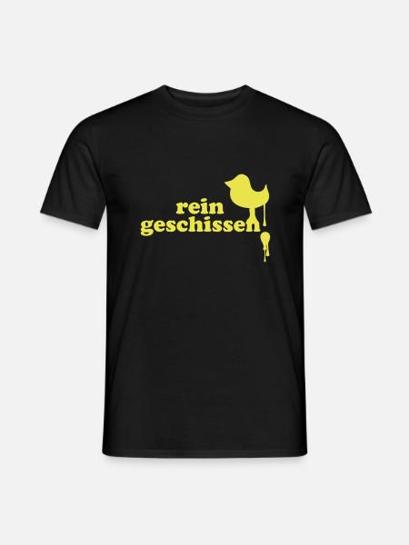 rein geschissen - Männer T-Shirt - Schwarz