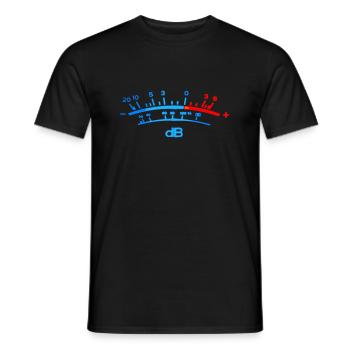 peak meter - Men's T-Shirt - black - Front - AI Model Male 178 light (178cm)