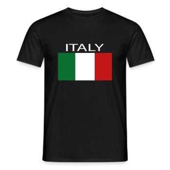 italy - Männer T-Shirt - Schwarz - Vorne - AI Model Male 178 light (178cm)