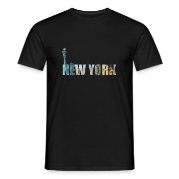 New York - T-shirt homme - noir - Devant - AI Model Male 178 light (178cm)