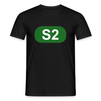 S-Bahn Berlin S2 - T-shirt homme - noir - Devant - AI Model Male 178 light (178cm)
