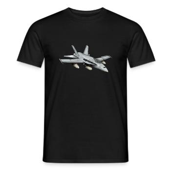 Jet jet avion cadeau cadeau idée de cadeau - T-shirt homme - noir - Devant - AI Model Male 178 light (178cm)