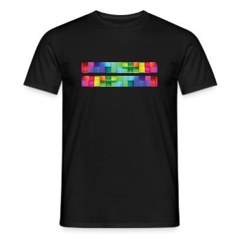 Rainbow Regenbogen Pride Homosexual Kleidung Mann - Männer T-Shirt - Schwarz - Vorne - AI Model Male 178 light (178cm)