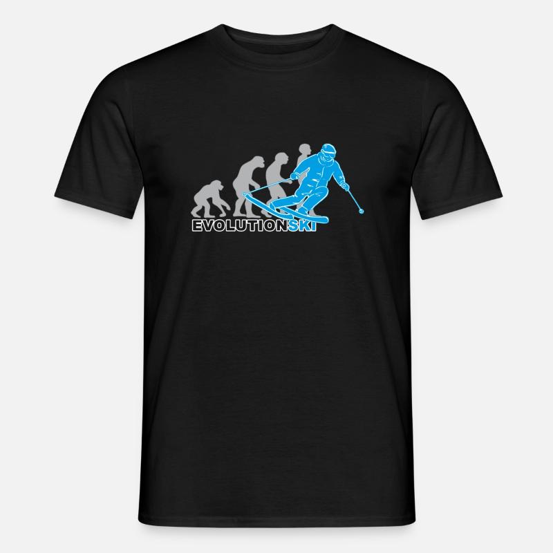 evolution ski, skiing, skiing, ski slope - Men’s T-shirt - black