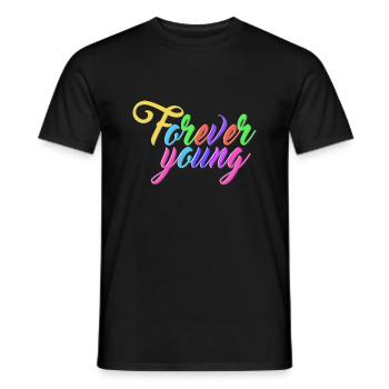 Forever Young ! - Männer T-Shirt - Schwarz - Vorne - AI Model Male 178 light (178cm)