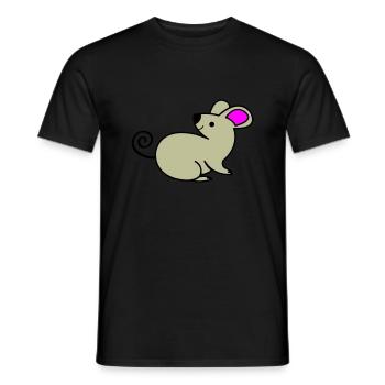 Mouse - Men's T-Shirt - black - Front - AI Model Male 178 light (178cm)