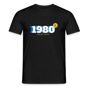 Retro 1980 Limited Edition - Männer T-Shirt - Schwarz - Vorne - AI Model Male 178 light (178cm)