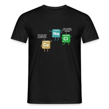 Funny Chemistry Periodic Table Elements Copper Pol - Männer T-Shirt - Schwarz - Vorne - AI Model Male 178 light (178cm)