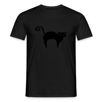 chat noir animal de compagnie - T-shirt homme - noir - Devant - AI Model Male 178 light (178cm)