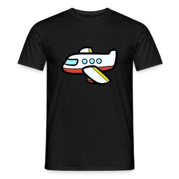 Airplane / Jumbo Jet - Men's T-Shirt - black - Front - AI Model Male 178 light (178cm)