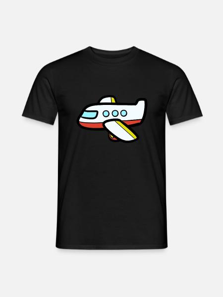 Airplane / Jumbo Jet - Men's T-Shirt - black