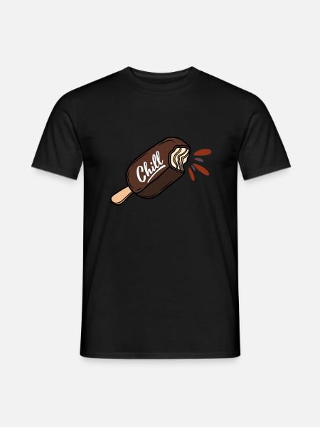 Eiscreme Chill - Männer T-Shirt - Schwarz