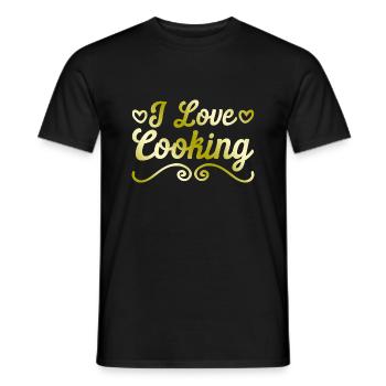 Ich liebe Kochen - Männer T-Shirt - Schwarz - Vorne - AI Model Male 178 light (178cm)