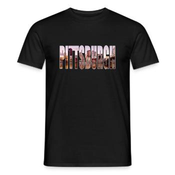 pittsburgh Pennsylvania - Men's T-Shirt - black - Front - AI Model Male 178 light (178cm)