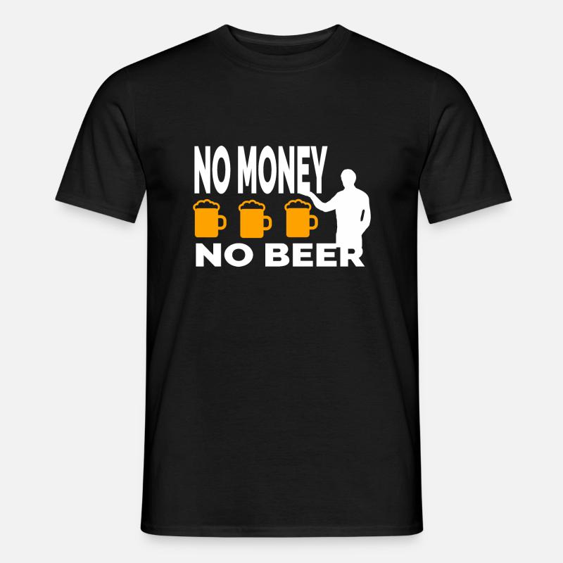 Bier - Männer T-Shirt - Schwarz