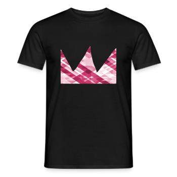 crown pink symbol shape - Men's T-Shirt - black - Front - AI Model Male 178 light (178cm)