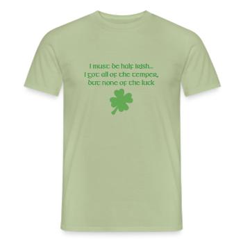 Irlandais - T-shirt homme - vert sauge - Devant - AI Model Male 178 light (178cm)