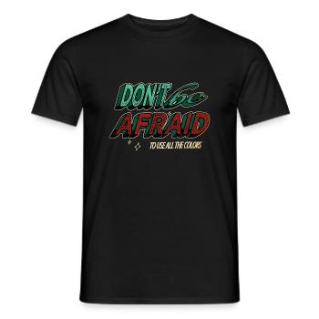 quote heart female pride outfits human rights - Men's T-Shirt - black - Front - AI Model Male 178 light (178cm)