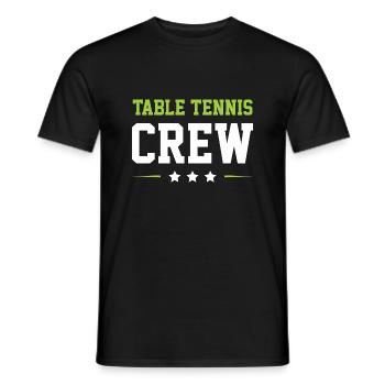 Table Tennis Crew - Männer T-Shirt - Schwarz - Vorne - AI Model Male 178 light (178cm)