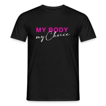 Mon corps - Mon choix - T-shirt homme - noir - Devant - AI Model Male 178 light (178cm)