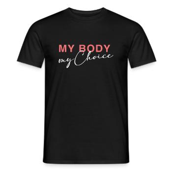 Mon corps - Mon choix - T-shirt homme - noir - Devant - AI Model Male 178 light (178cm)