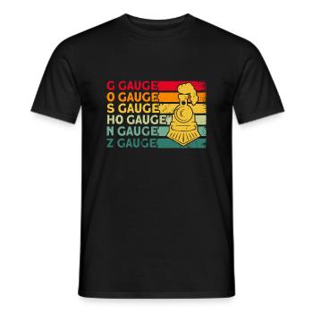 Cadeau de modélisme ferroviaire conduisant des trains - T-shirt homme - noir - Devant - AI Model Male 178 light (178cm)