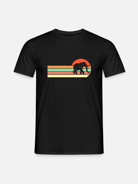 Dickhäuter Rüsseltier Elefant - Männer T-Shirt - Schwarz